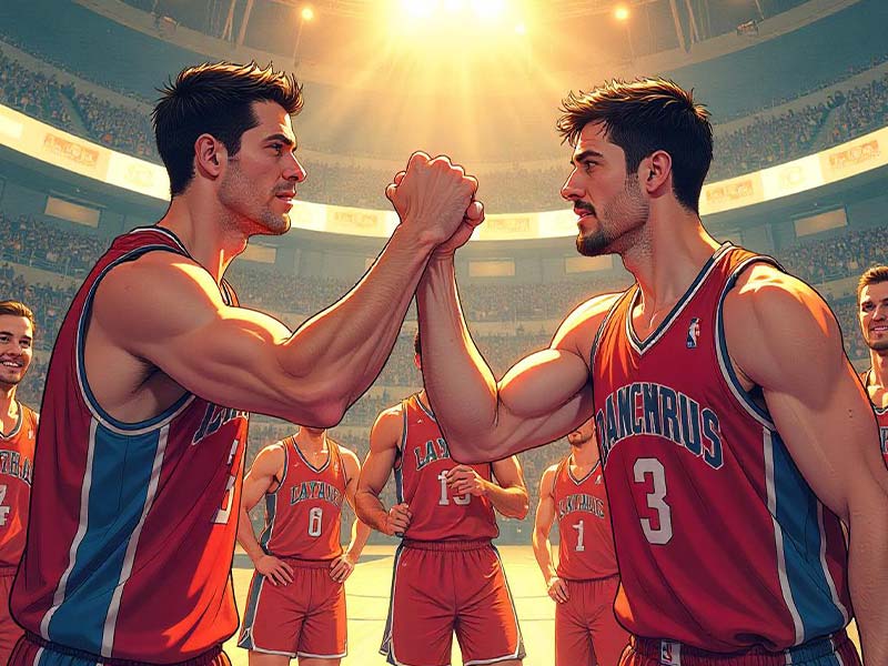 老大哥也来看啦😌杨瀚森今日G联盟比赛，队友利拉德现身观战！